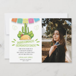 Cartão De Agradecimento Graduação Muchas Gracias Fiesta