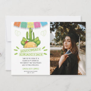 Cartão De Agradecimento Graduação Muchas Gracias Fiesta
