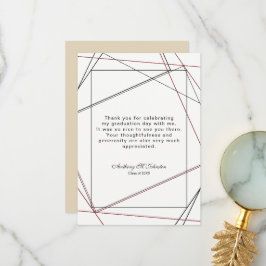 Cartão De Agradecimento Graduação Obrigado Design Geométrico