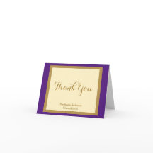 Graduação Obrigado, Púrpura e Dourada Personalizad