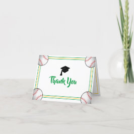 Cartão De Agradecimento Graduação Verde e Dourada