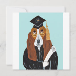 Cartão De Agradecimento Graduado em Basset Hound