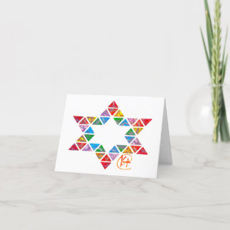 Cartão De Agradecimento Grafite Mosaico - Arte Judaica nas Estrelas