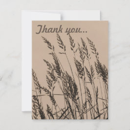 Cartão De Agradecimento Grama Longa em Dusk