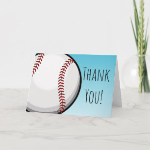Cartão De Agradecimento Grande Beisebol Obrigado Personalizado
