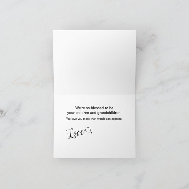 Cartão De Agradecimento Grandma Established Script Gift 3 Photo (Interior)