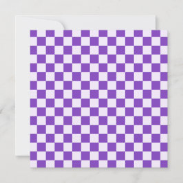 Cartão De Agradecimento Grape soda checkerboard pattern
