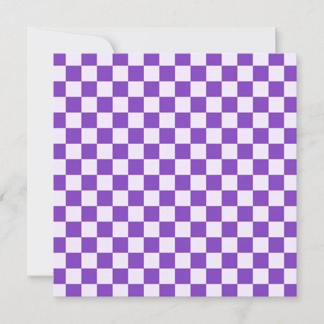 Cartão De Agradecimento Grape soda checkerboard pattern (Frente)