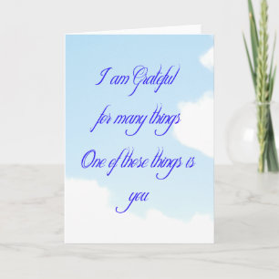 Cartão De Agradecimento Grateful For You