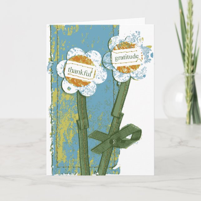 Cartão De Agradecimento Gratidão Agradecida (Frente)