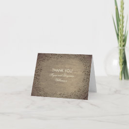 Cartão De Agradecimento Gratidão Casamento Rústico Floral Gravada em Madei