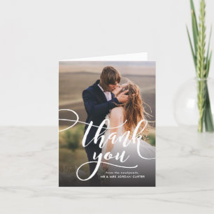Cartão De Agradecimento Gratidão de Casamento com Foto Completa em Roteiro