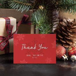 Cartão De Agradecimento Gratidão de Natal do Floco de Neve do Roteiro Simp