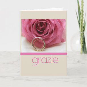 Cartão De Agradecimento Grazie La Sposa di Sabbia Wedding