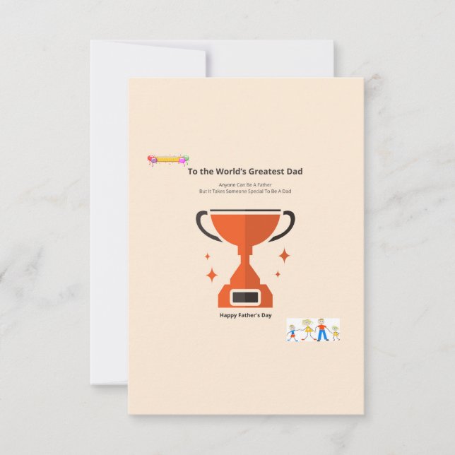 Cartão De Agradecimento Great Daddy (Frente)