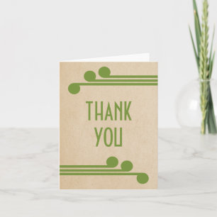 Cartão De Agradecimento Green Deco Chic Thank You Card