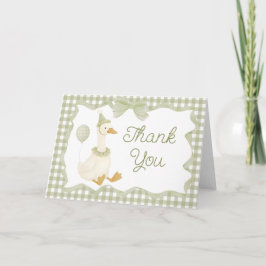 Cartão De Agradecimento Green Silly Goose Baby Shower Thank You Card