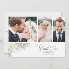 Cartão De Agradecimento Greenery Deixa Boho Casado Obrigado Foto