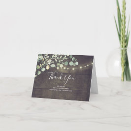 Cartão De Agradecimento Greenery Wedding Obrigado