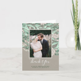 Cartão De Agradecimento Greenery Wedding Obrigado Foto
