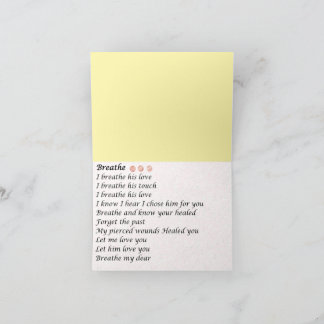 Cartão De Agradecimento Greeting Card ' Breathe'
