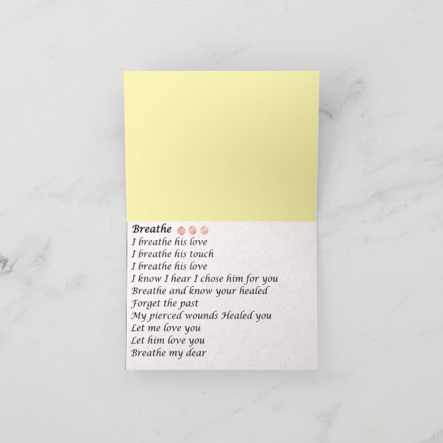 Cartão De Agradecimento Greeting Card ' Breathe' (Interior)