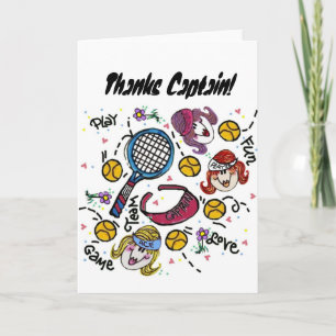 Cartão De Agradecimento Greeting Card -Tennis Girls w envelope
