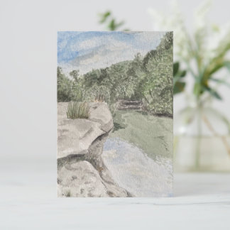 Cartão De Agradecimento Greeting card with nature scene