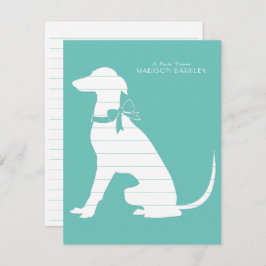 Cartão De Agradecimento Greyhound Dog Puppy