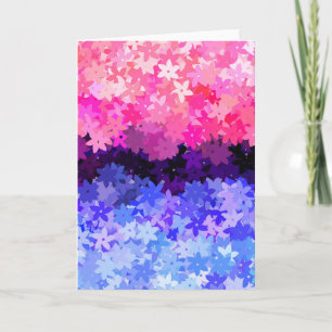 Cartão De Agradecimento Groovy Boho Quirky Retro Floral Orgulho Omnissexua