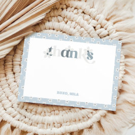 Cartão De Agradecimento Groovy Daisy Modern Boho Birthday