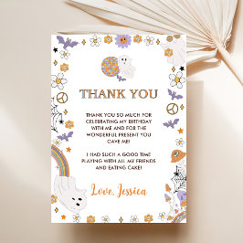 Cartão De Agradecimento Groovy Halloween Cute Ghost