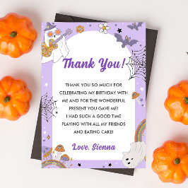 Cartão De Agradecimento Groovy Halloween Cute Ghost