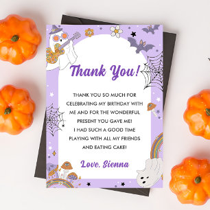 Cartão De Agradecimento Groovy Halloween Cute Ghost