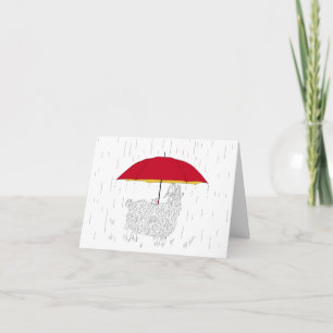 Cartão De Agradecimento Guarda-chuvas do rato para Cabra