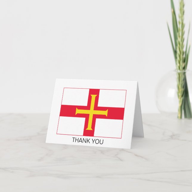 Cartão De Agradecimento Guernsey Flag (Frente)