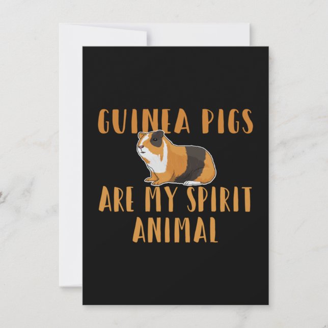 Cartão De Agradecimento Guinea Pig - Guinea Pigs Are My Spirit Animal (Frente)