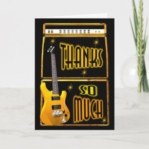 Cartão De Agradecimento Guitarra dos obrigados tanto