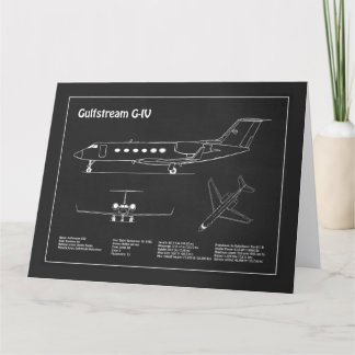 Cartão De Agradecimento Gulfstream G-IV - Planos de Impressão Aeronáutica