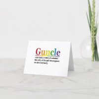 Guncle Definition Rainbow Funny Gift