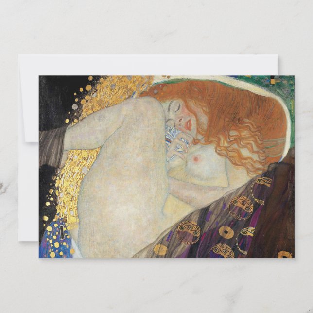 Cartão De Agradecimento Gustav Klimt - Danae (Frente)