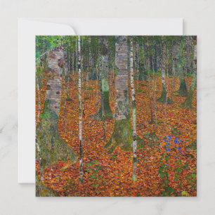 Cartão De Agradecimento Gustav Klimt - Floresta de Bétulas