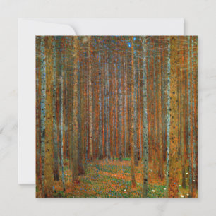 Cartão De Agradecimento Gustav Klimt - Floresta de Pinheiros Tannenwald