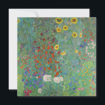 Cartão De Agradecimento Gustav Klimt - Jardim do País com Girassóis<br><div class="desc">Jardim do País com Girassóis/Jardim de Fazenda com Girassóis - Gustav Klimt em 1905-1906</div>