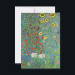 Cartão De Agradecimento Gustav Klimt - Jardim do País com Girassóis<br><div class="desc">Jardim do País com Girassóis/Jardim de Fazenda com Girassóis - Gustav Klimt em 1905-1906</div>