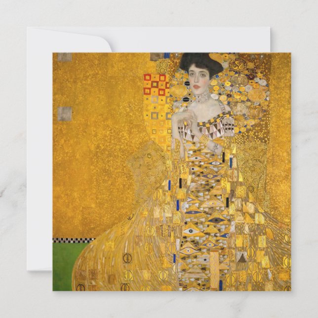 Cartão De Agradecimento Gustav Klimt - Retrato de Adele Bloch-Bauer I (Frente)