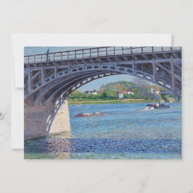 Cartão De Agradecimento Gustave Caillebotte - Ponte em Argenteuil & Seine (Frente)