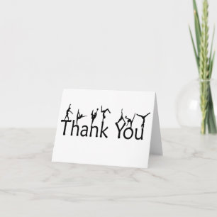 Cartão De Agradecimento Gymnasts on Letters Thank You Card