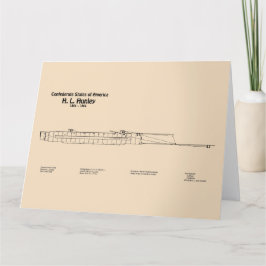 Cartão De Agradecimento H. L. Hunley - Planos de projeto de navio SD