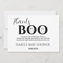 Cartão De Agradecimento Halloween Baby Shower A Little Boo Thank You Card